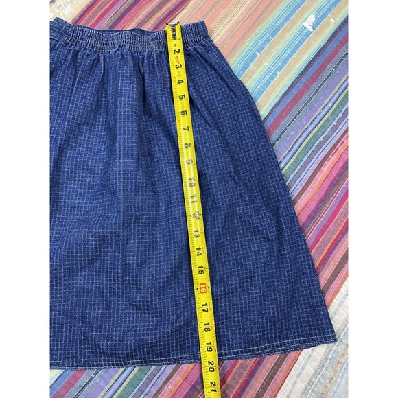 Vtg Bryan & Co Girls Plaid Denim Jean Skit Cotton Made in USA Buttons Sz 12 - Picture 5 of 8